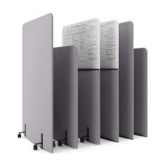 Trennwände grau Trennwand akustik Stellwand Trennwandsystem Kusch+Co Creva Wall Raumteiler feststehend