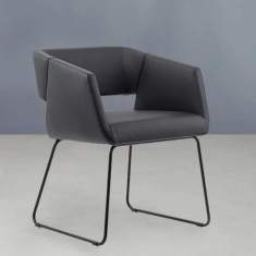 Sessel schwarz Stuhl Lounge Konferenzsessel Kuffengestell Köhl Artiso S