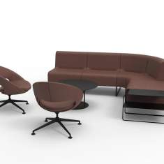 Modulare Sofas Lounge modulare Sitzelemente braun Lounge Sitzmöbel Köhl KONNEX