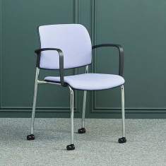 Besucherstuhl schwarz Besucherstühle mit Rollen Cafeteria Stuhl Konferenzstuhl Köhl CONSITO