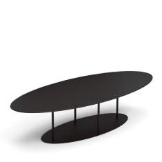Designer Beistelltisch schwarz Beistelltische elliptisch Lounge Tisch Köhl KONTAKT TABLE
