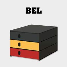 Schubladensysteme Schubladenbox Styro styroval pro Länderbox Belgien