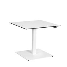 bequemer Tisch quadratisch eleganter Besprechungstisch weiss Besprechungstische Büro SARA UFO quadratisch höheneinstellbar