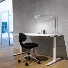 elektrisch höhenverstellbarer Bürotisch weiss Bürotische Schreibtisch Büro Echo Büromöbel Rondo