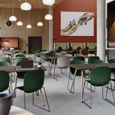 Besucherstuhl Besucherstühle Cafeteria Stuhl Kuffengestell Konferenzstuhl stapelbar profim Noor