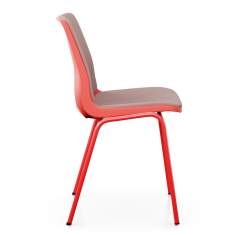 Besucherstuhl rot Besucherstühle stapelbar Cafeteria Stuhl Kunststoff Konferenzstuhl Profim Ana
