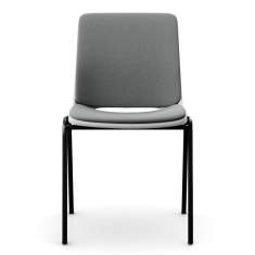 Besucherstuhl grau Besucherstühle stapelbar Cafeteria Stuhl Kunststoff Konferenzstuhl Profim Ana