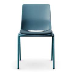 Besucherstuhl blau Besucherstühle stapelbar Cafeteria Stuhl Kunststoff Konferenzstuhl Profim Ana
