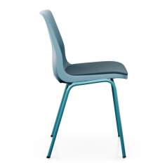 Besucherstuhl blau Besucherstühle stapelbar Cafeteria Stuhl Kunststoff Konferenzstuhl Profim Ana