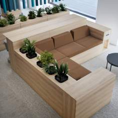 Sitzmodulen Holz modulare Sitzelemente Lounge Island Connection Islands