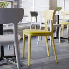 Besucherstuhl gelb Besucherstühle Cafeteria Stuhl Kunststoff Café-Stuhl Connection Canova