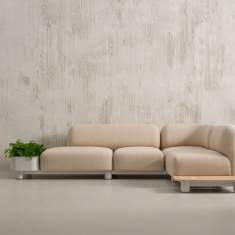 Lounge SItzmoebel beige Loungesofa modular Sofa Coalesse Ensemble Lounge System