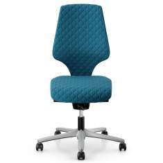 Bürostuhl blau Büro Drehstühle ergonomisch Flokk giroflex 64 Drehstuhl Quilt Edition