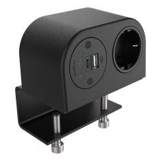 Elektro-Steckdosen IT/EDV-Dosen schwarz Stormverbindung Datenverbindung Dataflex 25.203 Power Phase Schuko USB AC 25W - 203