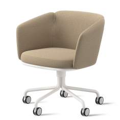 Drehsessel Lounge Sessel beige Konferenzsessel Skandiform Central