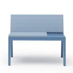 Sitzbank blau Clubsessel Stoff Loungesessel Loungemöbel Set, rosconi, Objektmöbel - clyde lounge