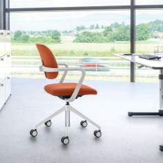 Büro Drehstuhl orange Drehstühle Bürostuhl mit Armlehnen Bürostühle Girsberger Ategra