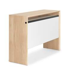 Schreibtisch Home Office Holz Tisch weiss Massivholz Tisch mit klappbare Arbeitsfläche Girsberger La Punt Tisch