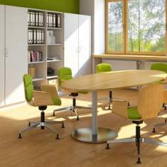 Konferenzstuhl grün Konferenzstühle Holz VS Stratos