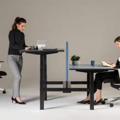 Höhenverstellbarer Schreibtisch elektrisch ergonomische Schreibtische schwarz SITAG SITAGGO 2.0 Workbench
Doppelarbeitsplatz