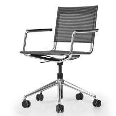 Bürostuhl grau Bürodrehstuhl Netzgewebe rosconi, Objektmöbel - BLAQ Office Chair