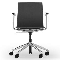 Bürostuhl Holz Bürodrehstuhl Holzschale schwarz Drehstuhl rosconi, Objektmöbel - BLAQ Office Chair