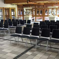 Besucherstuhl schwarz Konferenzstühle Besucherstühle Cafeteria Stühle, rosconi, Objektmöbel - Logochair