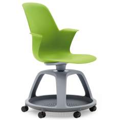 Seminarstuhl grün Stuhl für Learning Einrichtungen für Schulungsräume, Steelcase, node